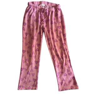 Women's Pink Heart Print Pajama Pants